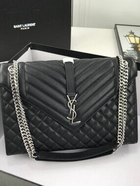 ENVELOE Large Envelope Bag, Latest V-Pattern with Diamond Pattern and Caviar